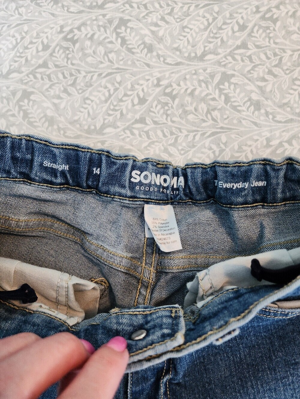 Sonoma Goods For Life Straight-Fit Flexwear Denim Jeans, Boys Size 14 - Picture 4 of 7